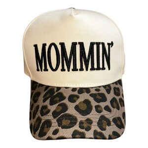 NEW “MOMMIN” Leopard Print Bill Embroidered Hat - Snap Back‎